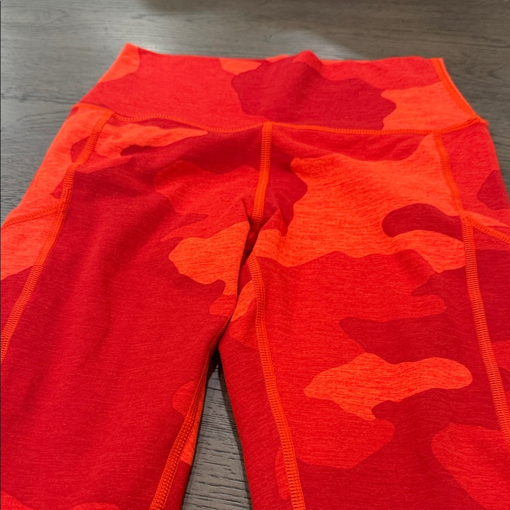 Aerie Red and Orange Camouflage Leggings - Picture 2 of 2